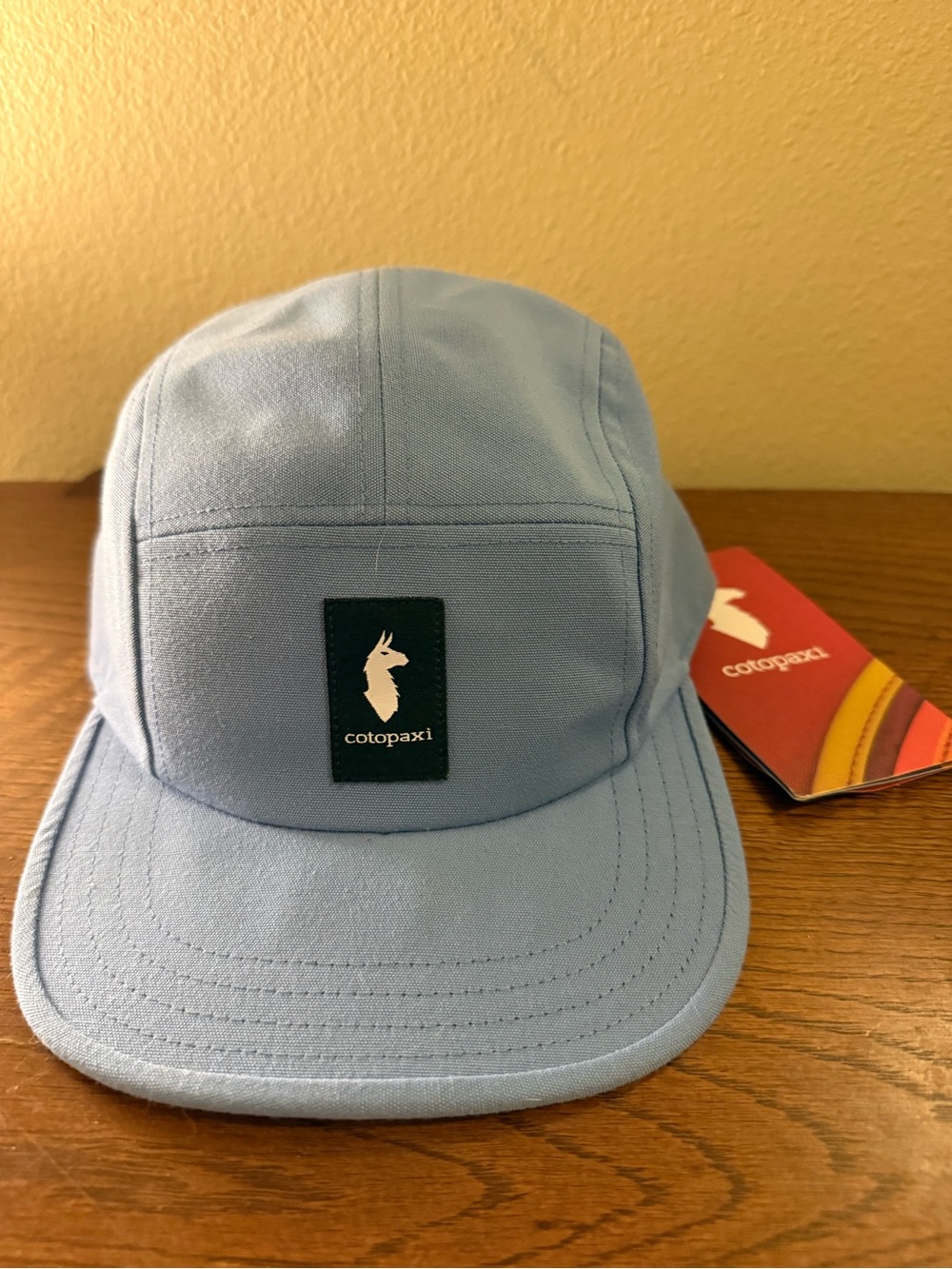 cotopaxi Light Blue Five-Panel Cap with Logo Patch
